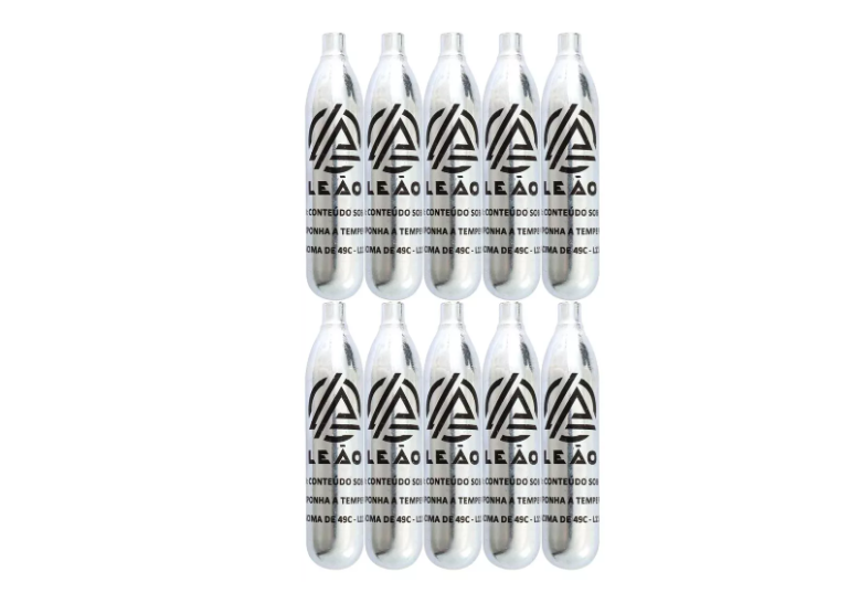 Kit 10 Cápsulas Cilindros CO2 12g para pistolas
