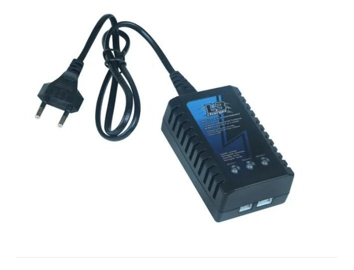Kit carregador + Bateria de Lipo Feasso 11,1V 1S 1100mah Rifle Airsoft