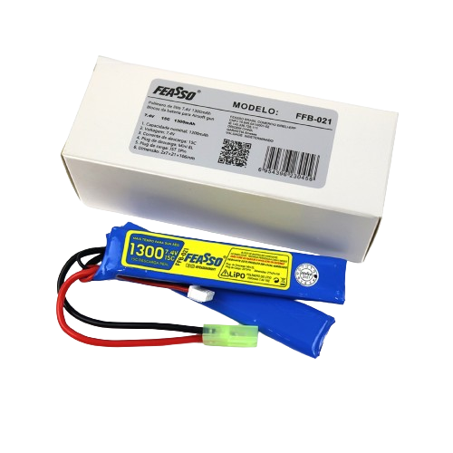 Bateria de Lipo 7.4V 1300 mAh 15C 2S Rifle Airsoft