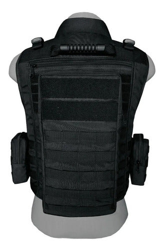 Colete Modular Preto JA Rio Militar + Brinde Bandoleira