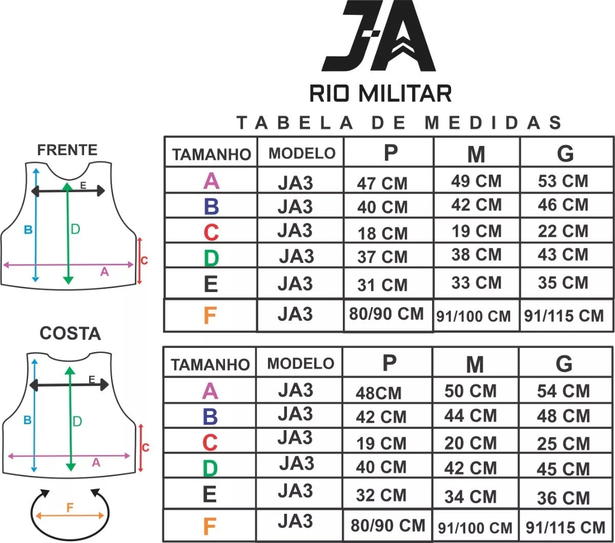 Colete Modular Preto JA Rio Militar + Brinde Bandoleira
