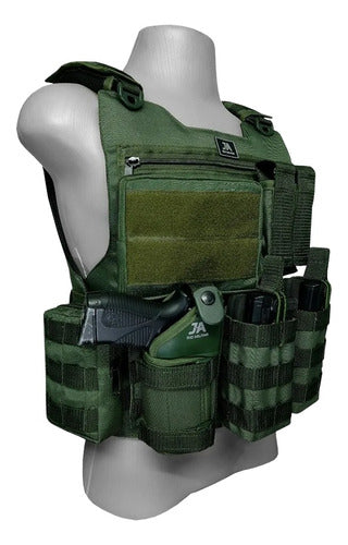 Colete Modular Verde JA Rio Militar + Brinde Bandoleira