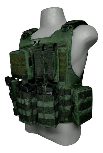 Colete Modular Verde JA Rio Militar + Brinde Bandoleira