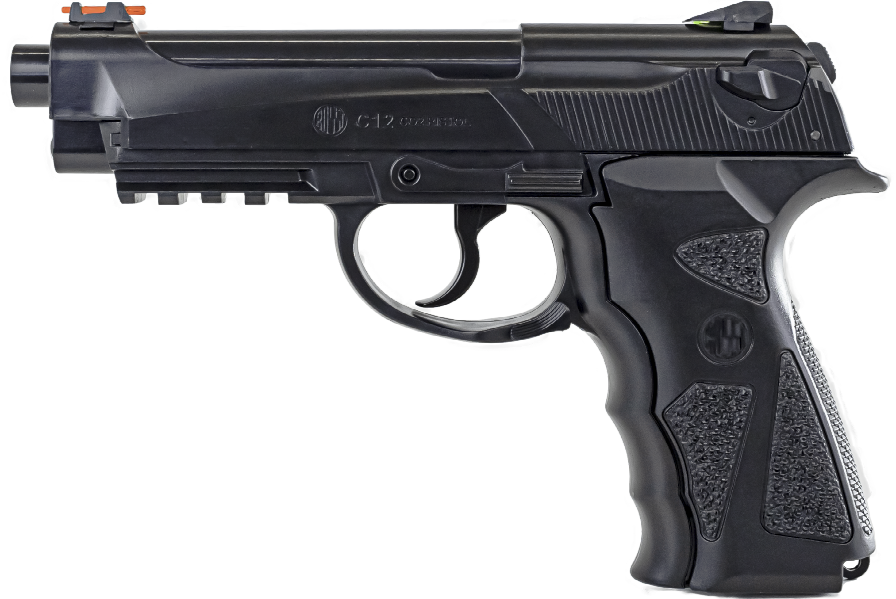 Kit Pistola Pressão Airgun C12 Gás Co2 Esfera Aço 4,5mm