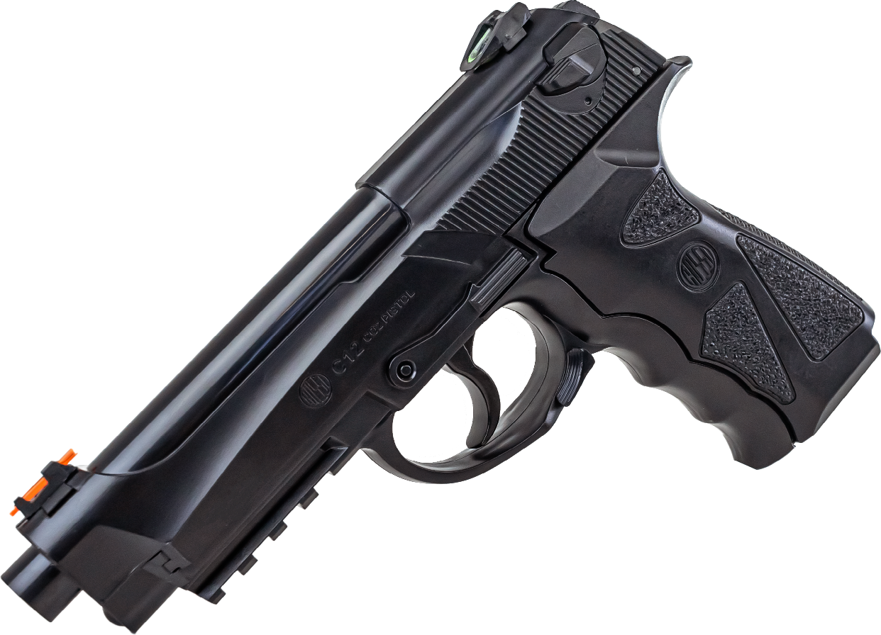 Kit Pistola Pressão Airgun C12 Gás Co2 Esfera Aço 4,5mm