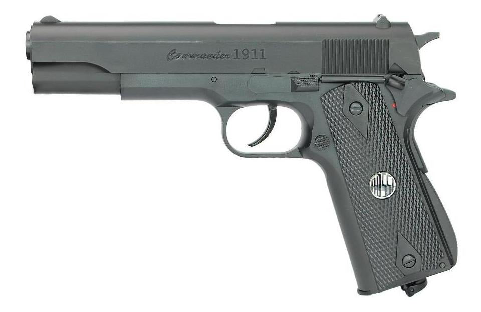 Kit Airgun Co2 4.5mm W125b 1911 Esfera Aço Rossi