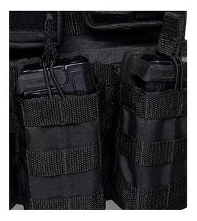 Colete Modular Plate Carrier Preto JA Rio Militar + Brinde Bandoleira