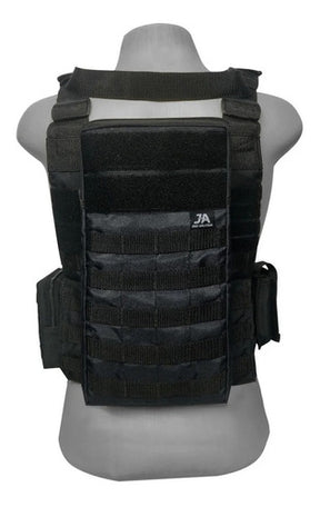Colete Modular Plate Carrier Preto JA Rio Militar + Brinde Bandoleira