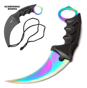 Faca Karambit Afiada Cs Go Combate Canivete Tático Militar