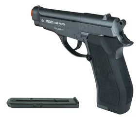 Kit Pistola Pressão Full Metal Airgun W301 Esfera Aço 4,5mm Co2 - FULL METAL